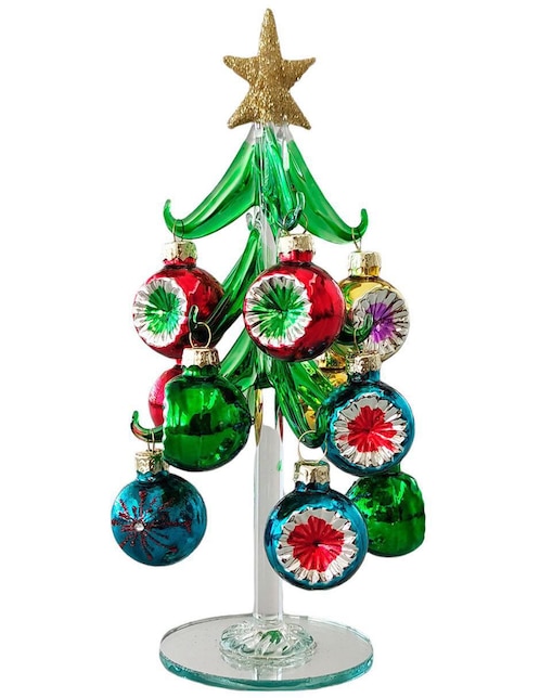 Figura decorativa de árbol Running de vidrio