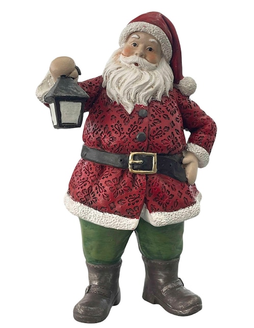 Santa Claus decorativo navideño Running Decora de resina