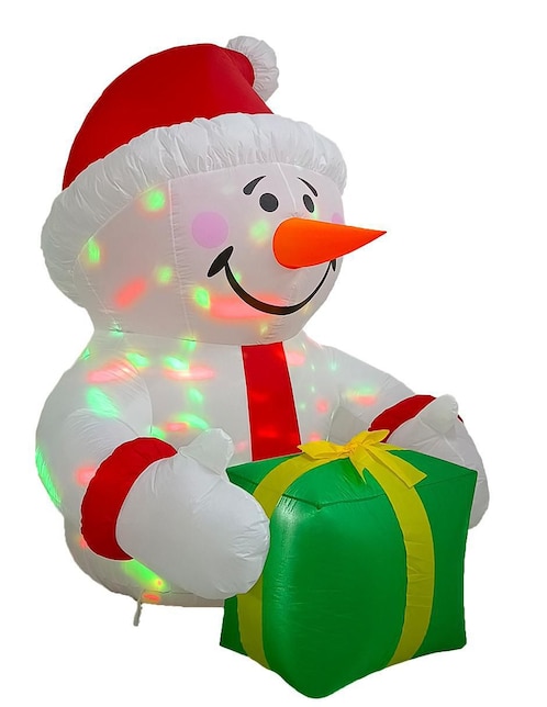 Inflable decorativo forma muñeco de nieve Arrtego