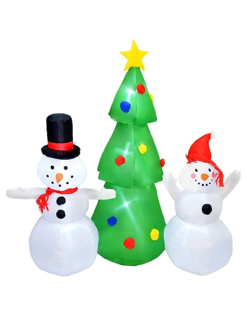 Inflable decorativo forma muñeco de nieve Houzer