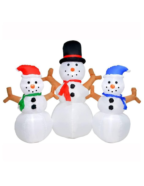 Inflable decorativo forma de muñeco de nieve Houzer