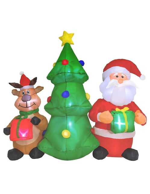 Inflable decorativo forma de santa claus Houzer