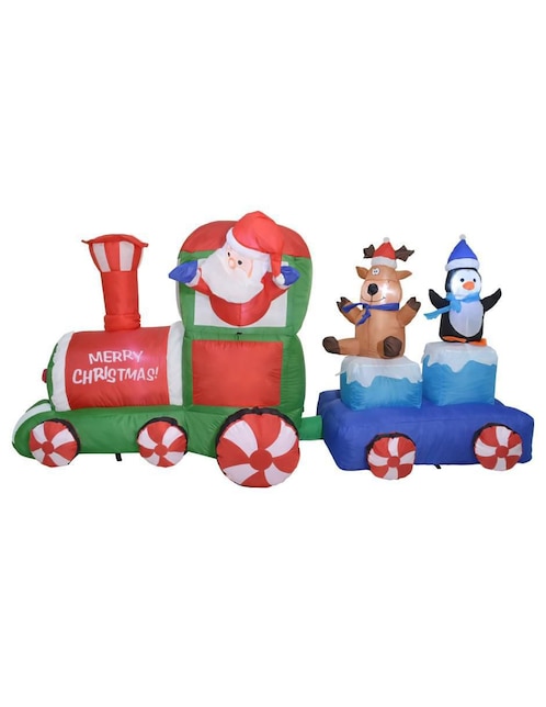 Inflable decorativo forma de vehículo navideño Houzer