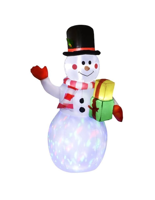 Inflable decorativo forma de muñeco de nieve Houzer