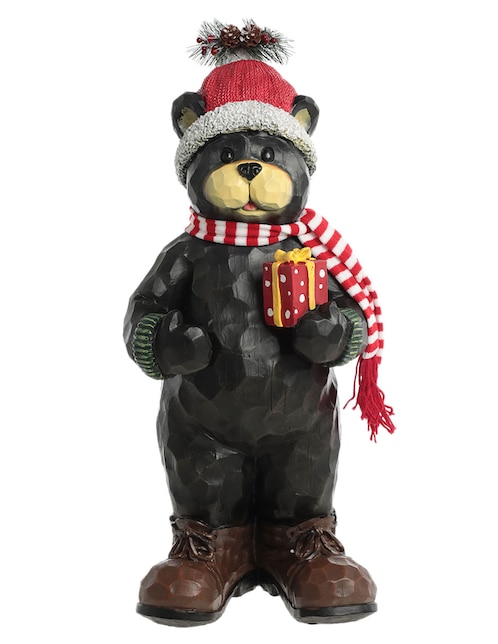 Figura decorativa navideña de oso Christmas Spirit