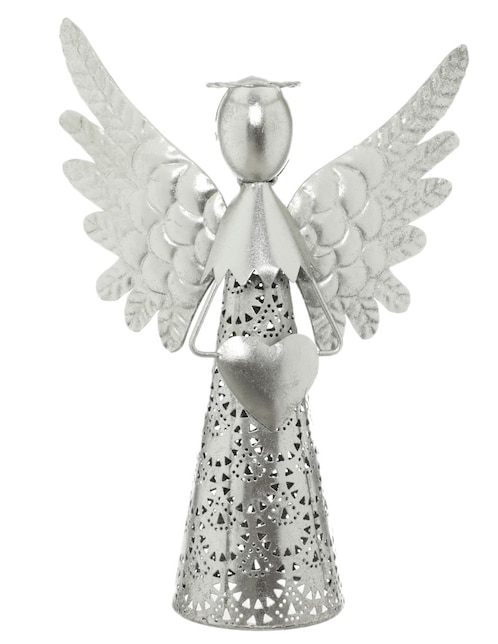 Figura decorativa navideña de ángel Christmas Spirit de metal