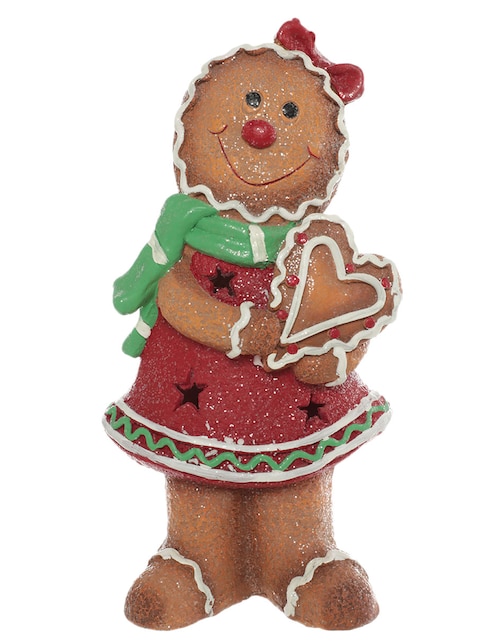 Figura decorativa navideña de galleta de jengibre Christmas Spirit