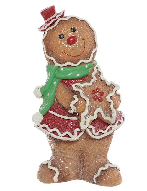 Figura decorativa navideña de galleta de jengibre Christmas Spirit