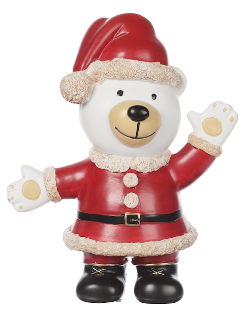 Figura decorativa navideña de oso Bolo de resina