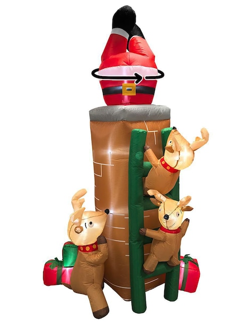 Inflable decorativo forma de chimenea Artego