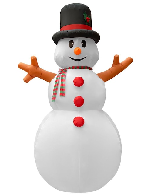 Inflable decorativo forma de muñeco de nieve Artego