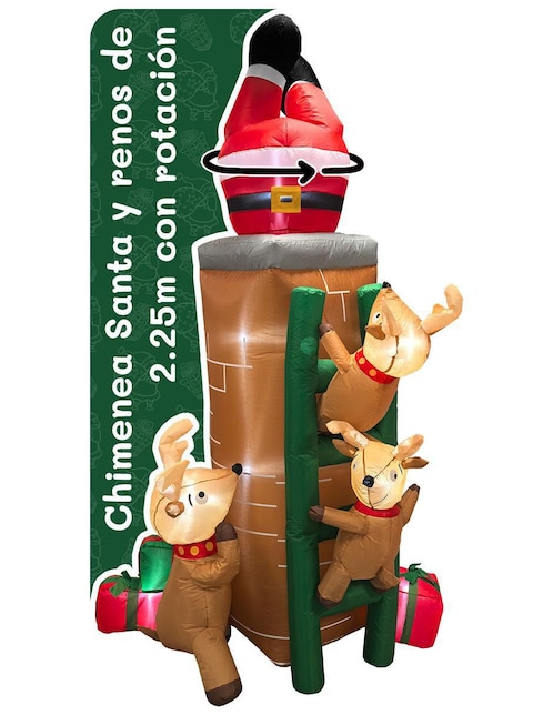 Inflable decorativo forma de chimenea Artego