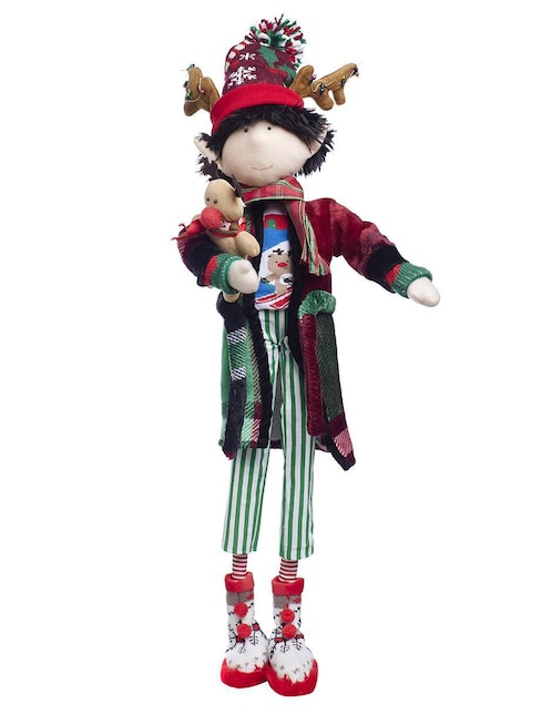 Ornamento navidad duende Queca Designs
