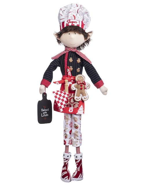 Ornamento navidad duende Queca Designs Merry Fashion