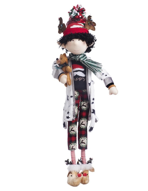 Ornamento navidad duende Queca Designs