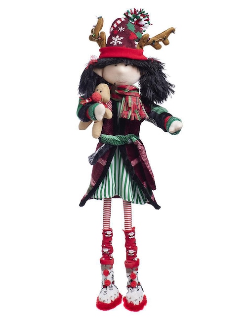 Ornamento navidad duende Queca Designs
