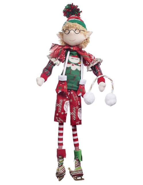 Ornamento navidad duende Queca Designs Xmas Gang