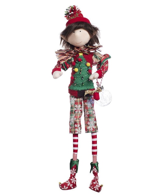 Ornamento navidad duende Queca Designs Xmas Gang