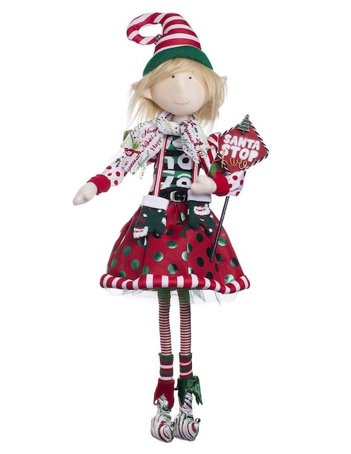 Ornamento navidad duende Queca Designs Classic Xmas