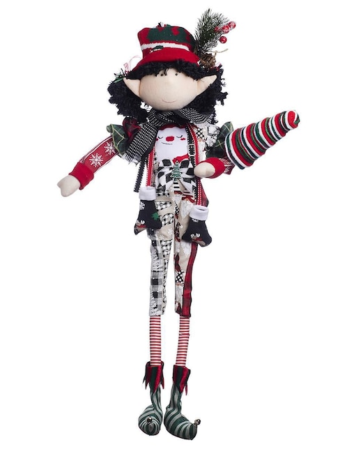 Ornamento navidad duende Queca Designs Merry Fashion