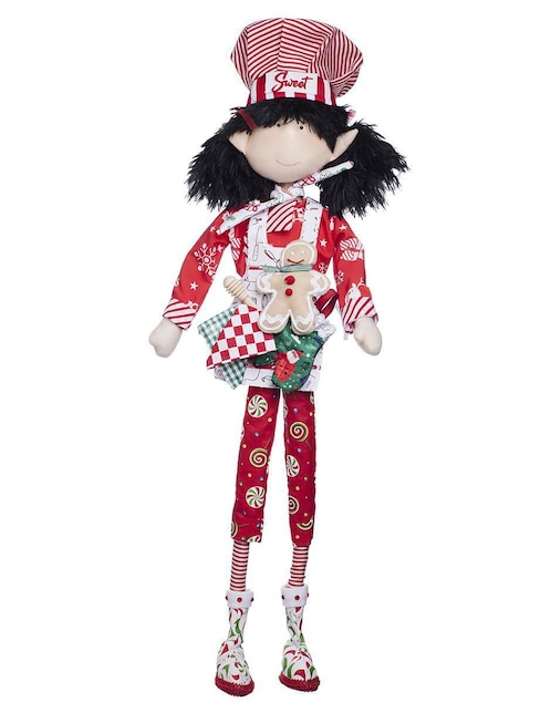 Ornamento navidad duende Queca Designs