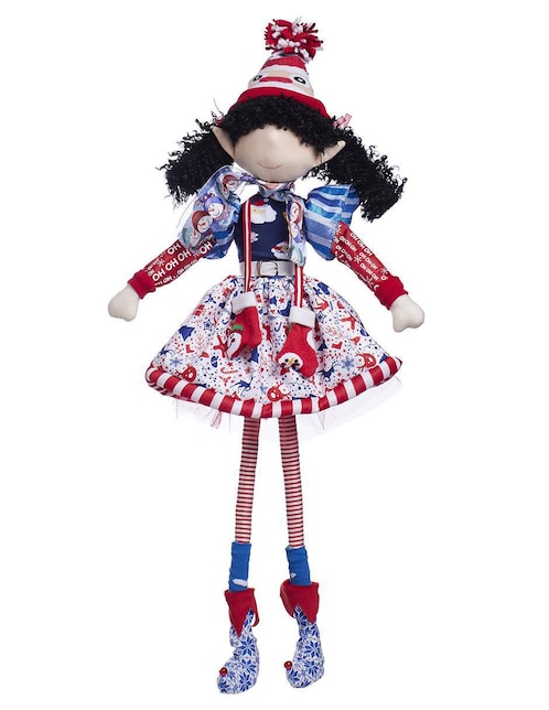 Ornamento navidad duende Queca Designs Merry Fashion