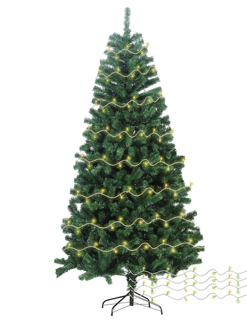 Árbol de navidad Sky Green de PVC con 450 luces