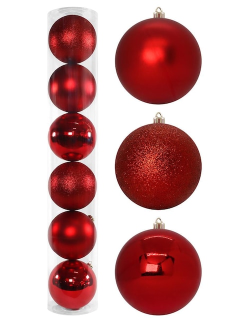 Set de esfera navideña con 6 piezas