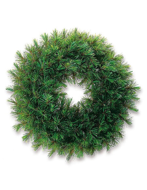 Corona navideña Naviplastic Bavaro de lujo verde 60 cm