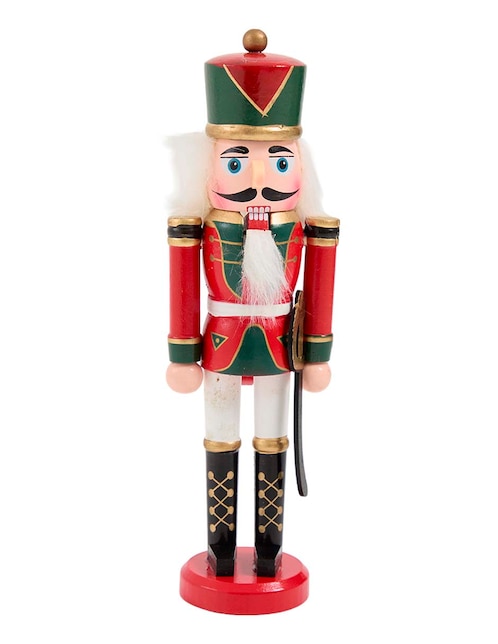 Figura decorativa de cascanueces Navidad de madera