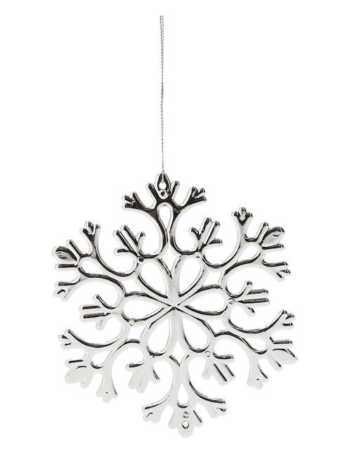 Ornamento navidad copo de nieve Metallic