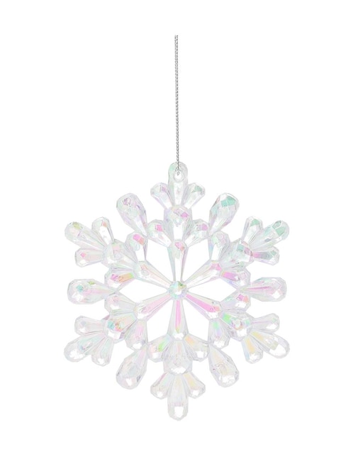 Ornamento navidad copo de nieve Metallic