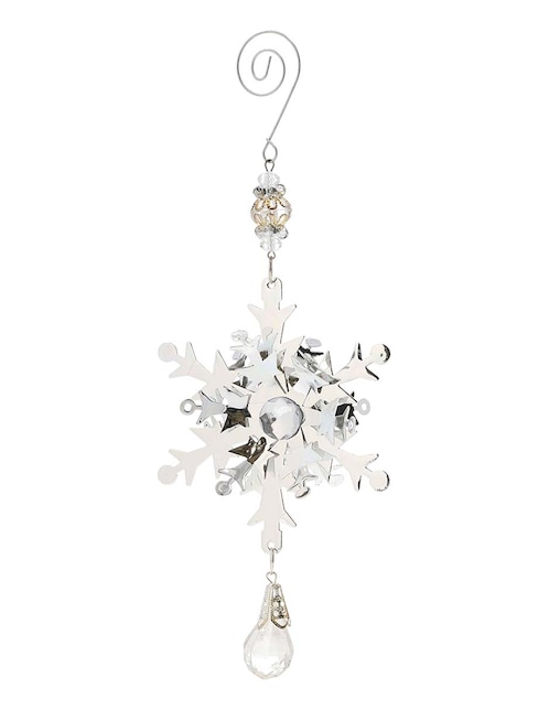 Ornamento navidad copo de nieve Metallic