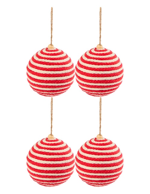 Set de esfera navideña con 4 piezas
