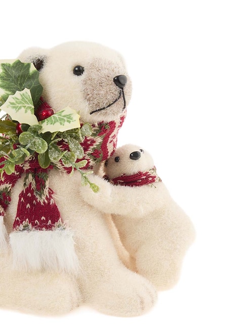 Figura decorativa de oso Navidad Christmas Spirit