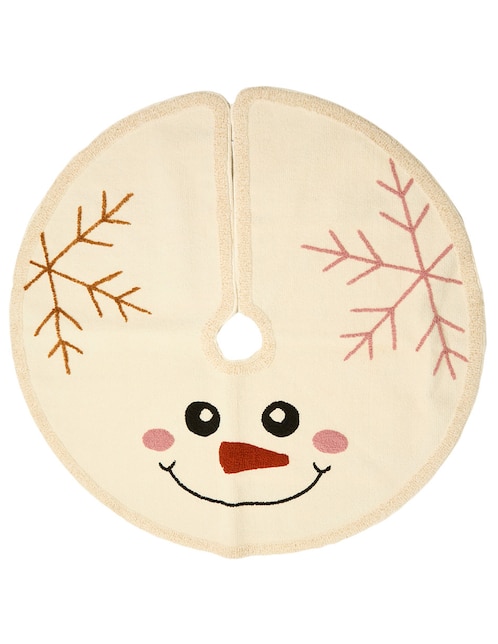 Pie de árbol estampado navideño