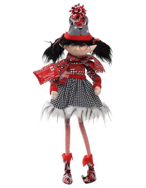 Ornamento navideño Duende Queca Designs Little Elfy