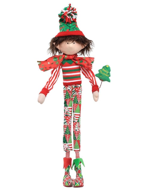 Ornamento navideño Duende Queca Designs Little Elfy
