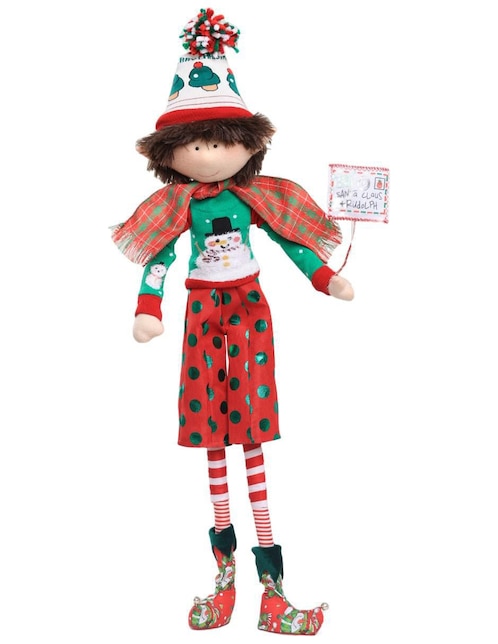 Ornamento navideño Duende Queca Designs Little Elfy