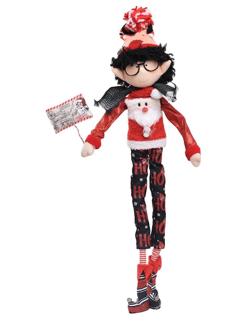 Ornamento navideño Duende Queca Designs Little Elfy