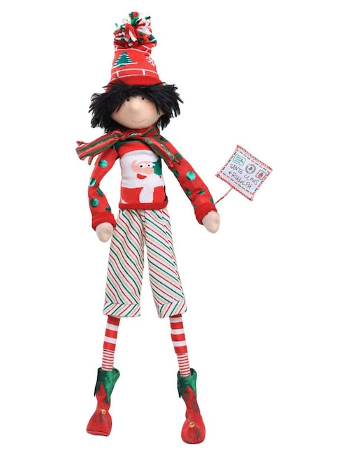 Ornamento navideño Duende Queca Designs Little Elfy