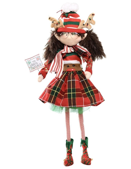 Ornamento navideño Duende Queca Designs Little Elfy
