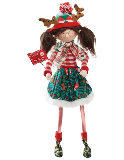 Ornamento navideño Duende Queca Designs Little Elfy