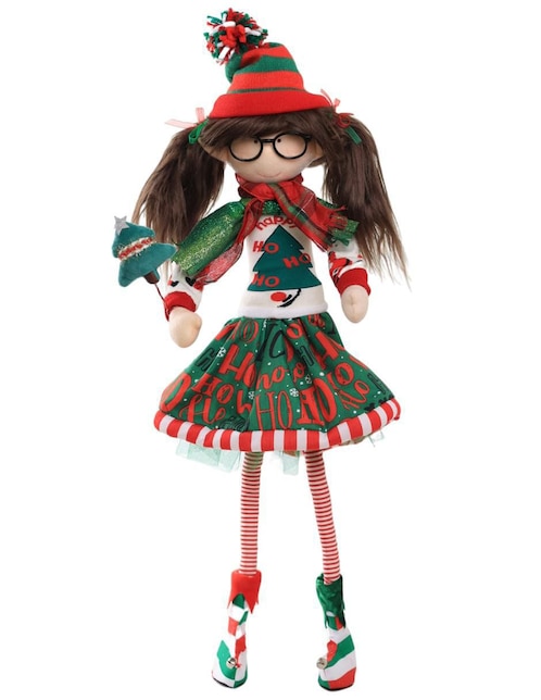 Ornamento navideño Duende Queca Designs Little Elfy