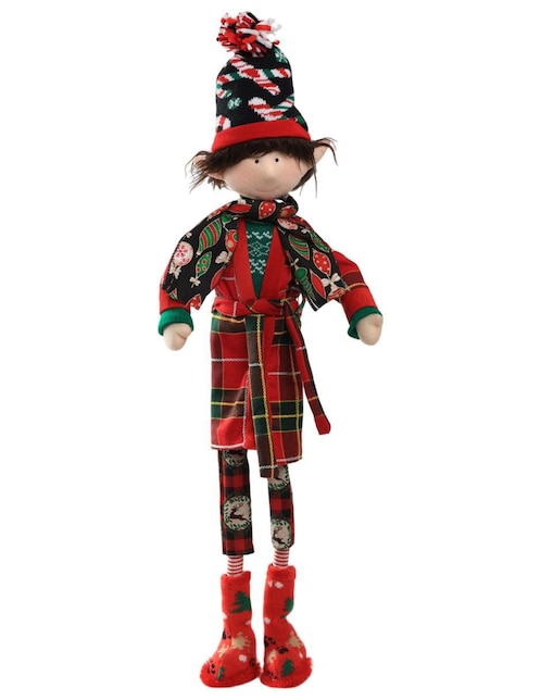 Ornamento navideño Duende Queca Designs Little Elfy