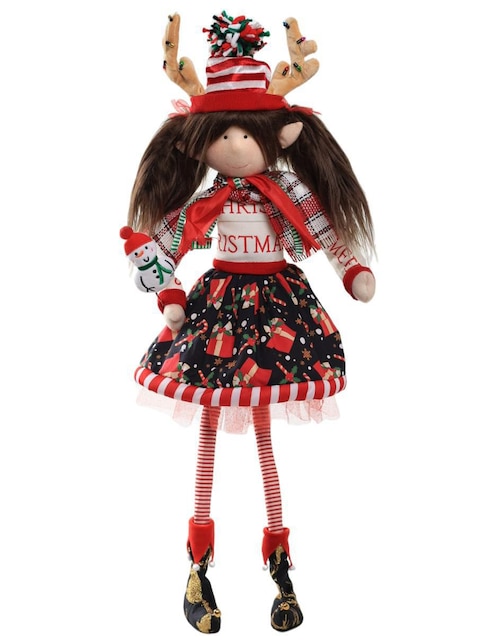 Ornamento navideño Duende Queca Designs Little Elfy