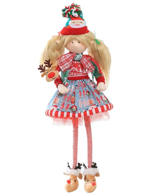 Ornamento navideño Duende Queca Designs Little Elfy