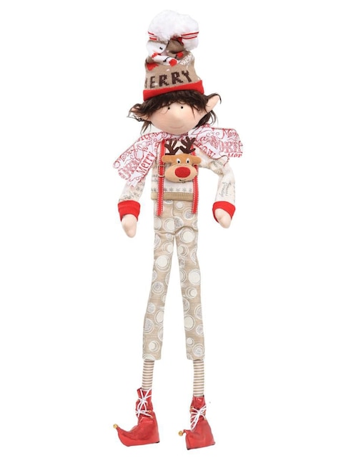Ornamento navideño Duende Queca Designs Little Elfy