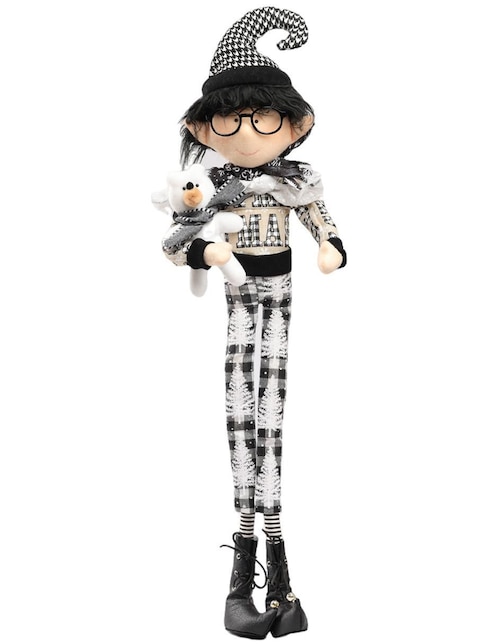 Ornamento Navidad duende Queca Designs Little Elfy