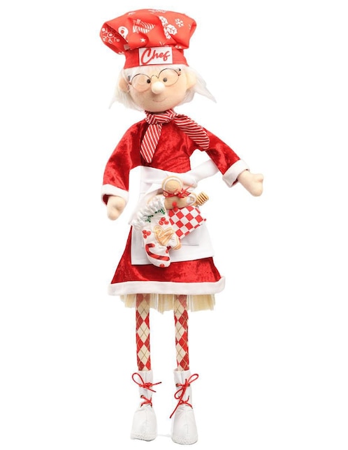 Ornamento Navidad Sra. Claus Queca Designs Little Elfy